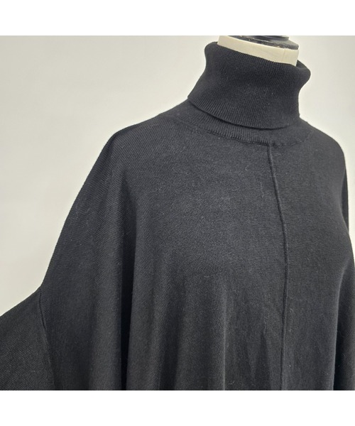 DESIGNWORKS（デザインワークス）の「【追加】タートルネックポンチョ（ニット/セーター・レディース・ライトブラウン・フリー）」の14枚目の写真