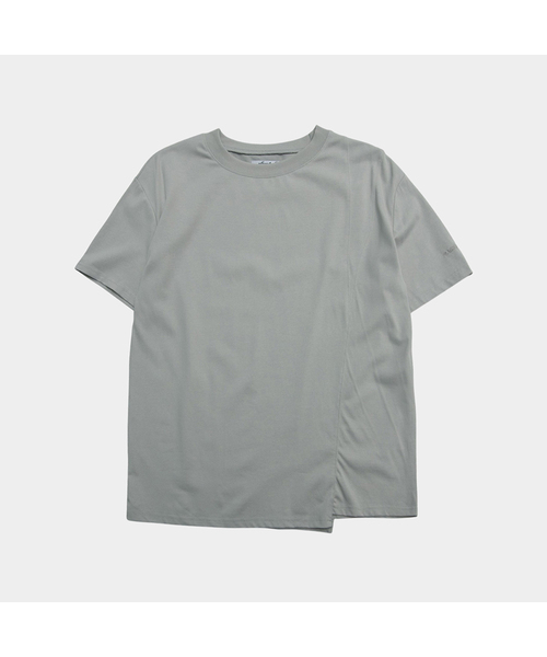 PLACESTUDIOMAN（プレイススタジオメンズ）の「デイリークルーネックアシンメトリーポイントリラックスフィット半袖ベーシックTシャツ_3COLOR（Tシャツ/カットソー・メンズ・ホワイト/グレー/チャコール・FREE）」の3枚目の写真