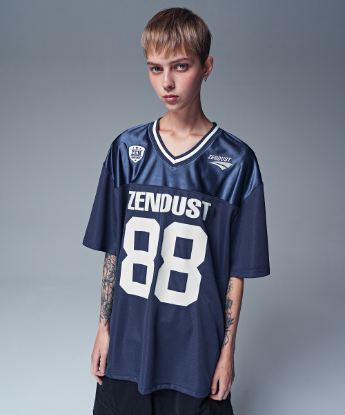ZENDUST(ジェンダスト)の「Chrome Play Football Jersey T-shirt WHITE(Tシャツ/カットソー・レディース・ホワイト・MEDIUM/LARGE)」の3枚目の写真