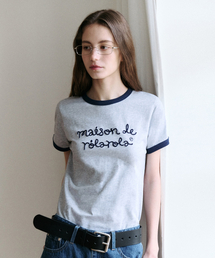 メゾン ド ローラ リンガー Tシャツ GY+NV