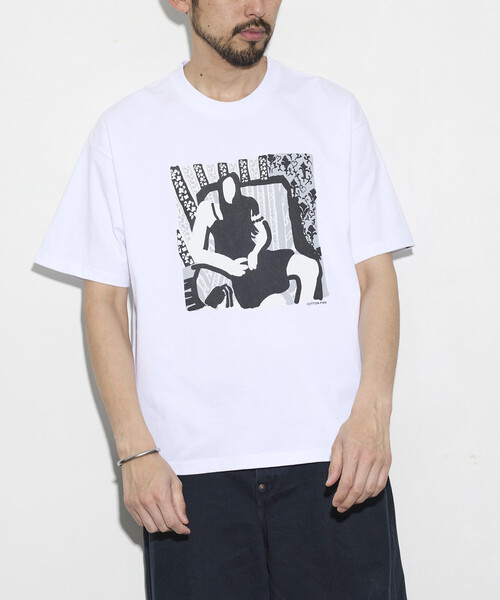 cotton pan(コットンパン)の「COTTON PAN/コットンパン リラックスフィット プリント クルーネック Tシャツ / 19(Tシャツ/カットソー・メンズ・ブラック/ホワイト・LARGE/MEDIUM)」の6枚目の写真