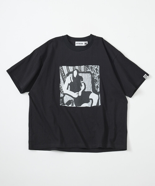 cotton pan(コットンパン)の「COTTON PAN/コットンパン リラックスフィット プリント クルーネック Tシャツ / 19(Tシャツ/カットソー・メンズ・ブラック/ホワイト・LARGE/MEDIUM)」の7枚目の写真