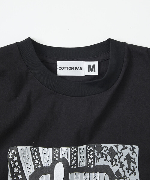 cotton pan(コットンパン)の「COTTON PAN/コットンパン リラックスフィット プリント クルーネック Tシャツ / 19(Tシャツ/カットソー・メンズ・ブラック/ホワイト・LARGE/MEDIUM)」の10枚目の写真