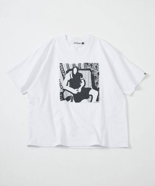 cotton pan(コットンパン)の「COTTON PAN/コットンパン リラックスフィット プリント クルーネック Tシャツ / 19(Tシャツ/カットソー・メンズ・ブラック/ホワイト・LARGE/MEDIUM)」の17枚目の写真