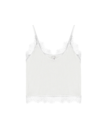 LACE TRIM SLEEVELESS_IVORY