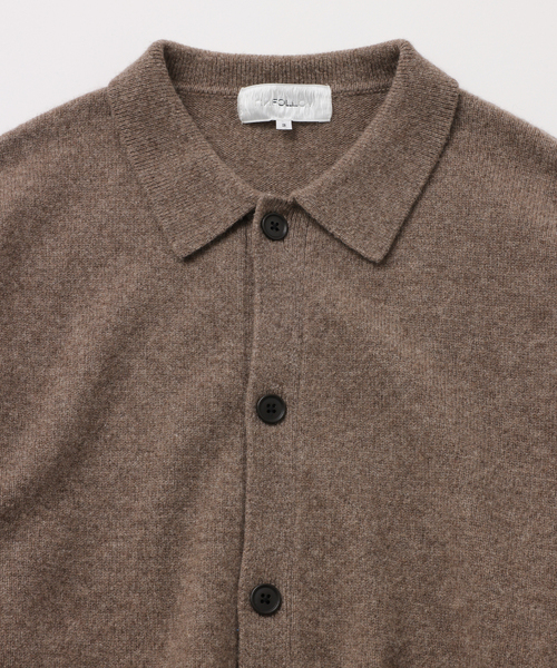 UNFOLLOW(アンフォロー)の「【FOLL / フォル】superfine yak wardrobe cardigan(カーディガン/ボレロ・メンズ・ブラック/ブラウン・2/3)」の3枚目の写真