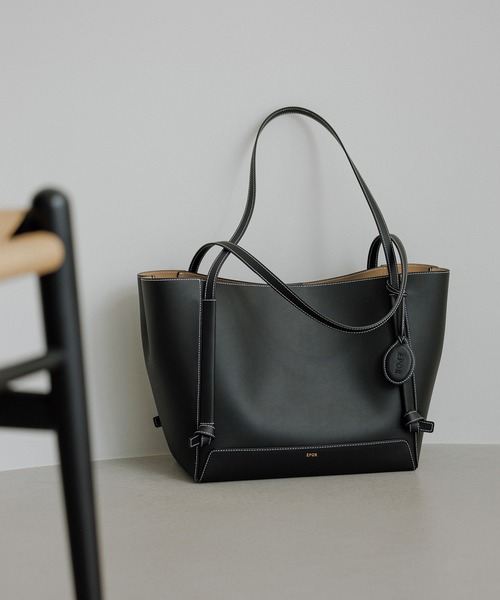 E'POR(エポール)の「【E'POR】KNOT BAG Large/A4対応・通勤・撥水・軽量・26AW新型(トートバッグ・レディース・ブラック/ダークブラウン・FREE)」の3枚目の写真