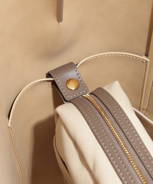 E'POR(エポール)の「【E'POR】KNOT BAG Large/A4対応・通勤・撥水・軽量・26AW新型(トートバッグ・レディース・ブラック/ダークブラウン・FREE)」の6枚目の写真