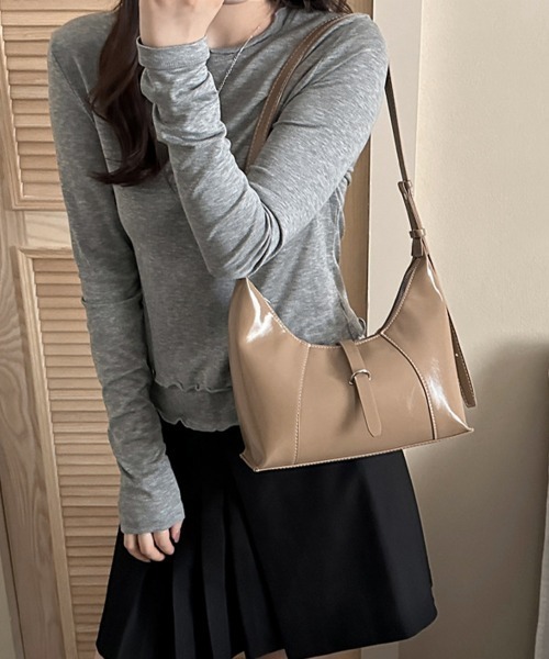Miniministore(ミニミニストア)の「ホーボーショルダーバッグワンショルダー鞄(ショルダーバッグ・レディース・ブラック/ベージュ/ブラウン/オフホワイト・FREE)」の4枚目の写真