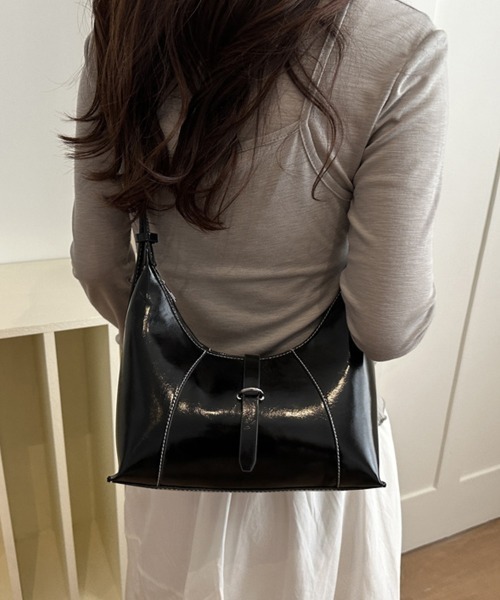 Miniministore(ミニミニストア)の「ホーボーショルダーバッグワンショルダー鞄(ショルダーバッグ・レディース・ブラック/ベージュ/ブラウン/オフホワイト・FREE)」の8枚目の写真