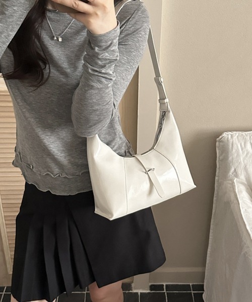 Miniministore(ミニミニストア)の「ホーボーショルダーバッグワンショルダー鞄(ショルダーバッグ・レディース・ブラック/ベージュ/ブラウン/オフホワイト・FREE)」の11枚目の写真