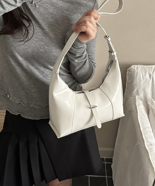 Miniministore(ミニミニストア)の「ホーボーショルダーバッグワンショルダー鞄(ショルダーバッグ・レディース・ブラック/ベージュ/ブラウン/オフホワイト・FREE)」の12枚目の写真