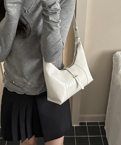 Miniministore(ミニミニストア)の「ホーボーショルダーバッグワンショルダー鞄(ショルダーバッグ・レディース・ブラック/ベージュ/ブラウン/オフホワイト・FREE)」の13枚目の写真