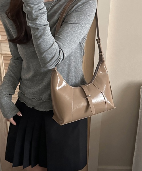 Miniministore(ミニミニストア)の「ホーボーショルダーバッグワンショルダー鞄(ショルダーバッグ・レディース・ブラック/ベージュ/ブラウン/オフホワイト・FREE)」の15枚目の写真