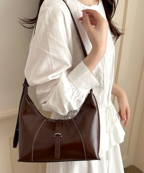Miniministore(ミニミニストア)の「ホーボーショルダーバッグワンショルダー鞄(ショルダーバッグ・レディース・ブラック/ベージュ/ブラウン/オフホワイト・FREE)」の17枚目の写真