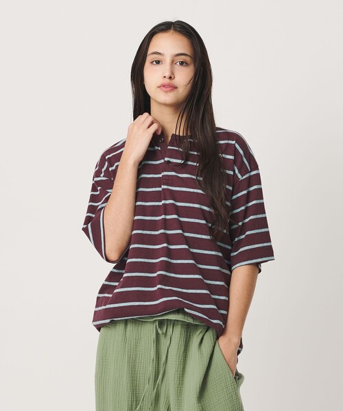 California General Store（California General Store）の「＜CGS.＞マルチ ボーダー ヘンリーネック Tシャツ（Tシャツ/カットソー・メンズ・ワイン/レッド/オフホワイト・M/S/L）」の19枚目の写真