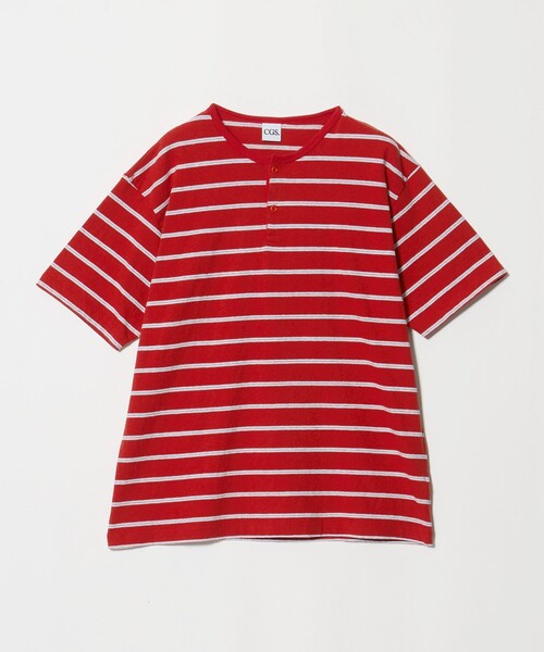 California General Store（California General Store）の「＜CGS.＞マルチ ボーダー ヘンリーネック Tシャツ（Tシャツ/カットソー・メンズ・ワイン/レッド/オフホワイト・M/S/L）」の8枚目の写真