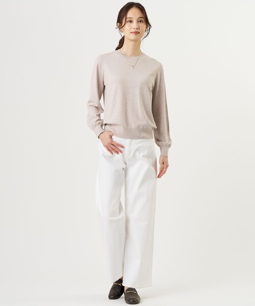 J.PRESS(ジェイプレス)の「【人気定番アイテム・シーンレスに活躍・WEB限定カラーあり】PRINCE クルーネック ニット(ニット/セーター・レディース・ベージュ系/ブラック系/ダークブラウン系/ピーコックグリーン系/ローズ系/ホワイト系/ライトグレー系/ホワイト系1/ブラウン系1・MEDIUM/LARGE)」の20枚目の写真