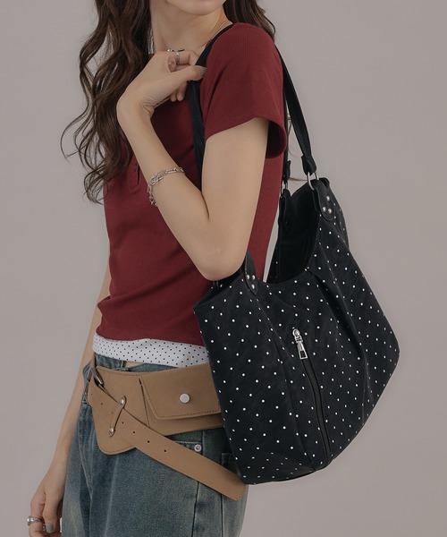 apres jour mignon(アプレジュールミニョン)の「【apresjour mignon×ARIAZ】ドット柄トートバッグ(トートバッグ・レディース・オフホワイト/ブラック/ピンク/ブルー・FREE)」の10枚目の写真