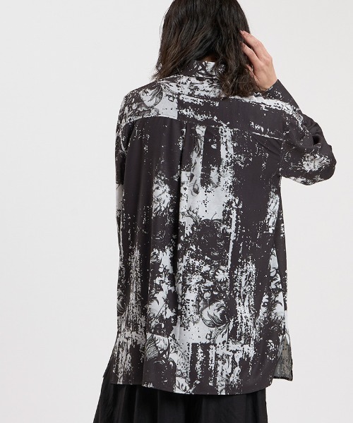 NO ID.(ノーアイディ)の「ms6611-AbstractsプリントロングSH シャツ(459006-540S)(シャツ/ブラウス・メンズ・ホワイト/ブラック・ONE SIZE)」の21枚目の写真