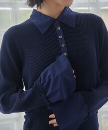 EMMEL REFINES（エメルリファインズ）の「＜EMMEL REFINES＞EM エリツキ リブニット ワンピース（ワンピース）」