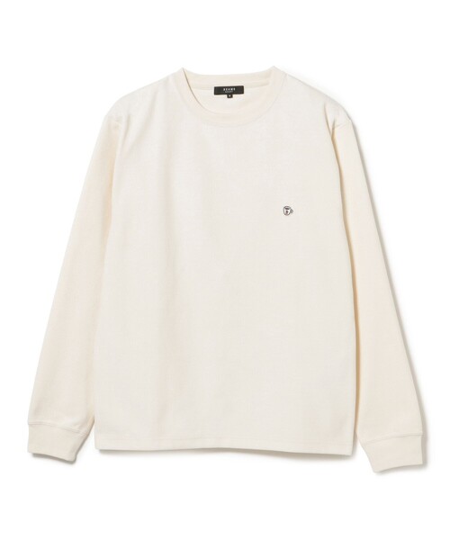 BEAMS HEART(ビームスハート)の「モールニット 鹿の子 コーヒー刺繍 カットソー(Tシャツ/カットソー・メンズ・オフホワイト/グレー・XL/L/M/S)」の3枚目の写真