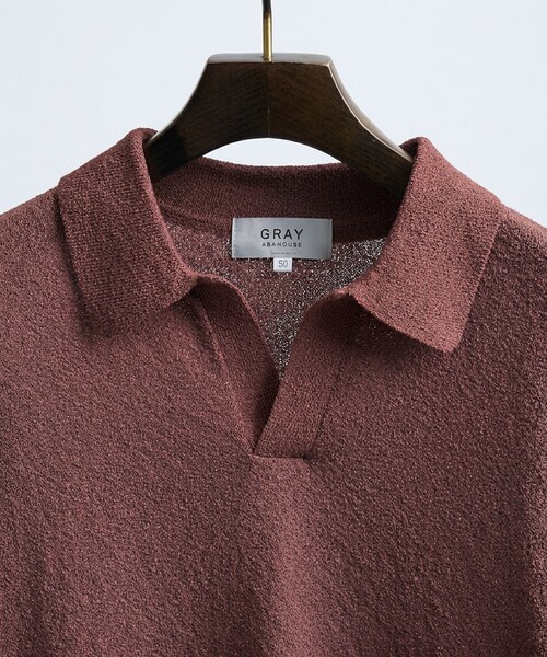 ABAHOUSE GRAY(アバハウスグレイ)の「ブークレー スキッパー 半袖ポロシャツ(ポロシャツ・メンズ・ブラウン/ブラック/ライトグレー/ネイビー・50/48/46)」の22枚目の写真