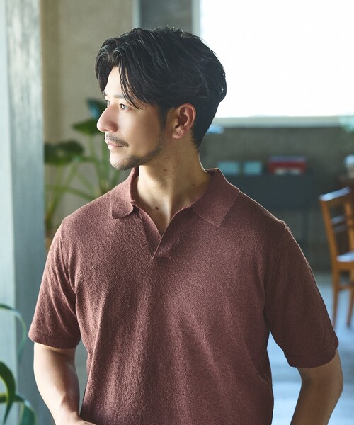 ABAHOUSE GRAY(アバハウスグレイ)の「ブークレー スキッパー 半袖ポロシャツ(ポロシャツ・メンズ・ブラウン/ブラック/ライトグレー/ネイビー・50/48/46)」の18枚目の写真