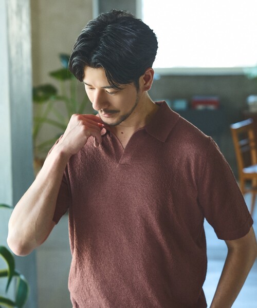 ABAHOUSE GRAY(アバハウスグレイ)の「ブークレー スキッパー 半袖ポロシャツ(ポロシャツ・メンズ・ブラウン/ブラック/ライトグレー/ネイビー・50/48/46)」の17枚目の写真