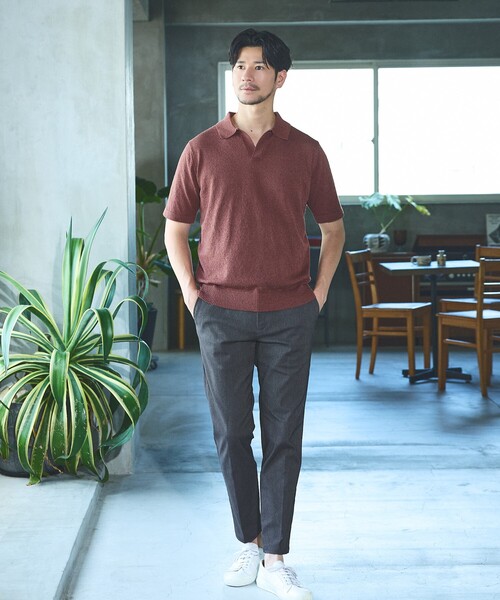 ABAHOUSE GRAY(アバハウスグレイ)の「ブークレー スキッパー 半袖ポロシャツ(ポロシャツ・メンズ・ブラウン/ブラック/ライトグレー/ネイビー・50/48/46)」の16枚目の写真