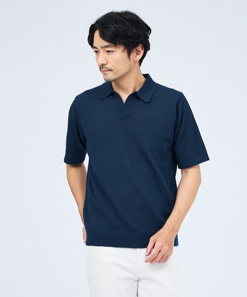 ABAHOUSE GRAY(アバハウスグレイ)の「ブークレー スキッパー 半袖ポロシャツ(ポロシャツ・メンズ・ブラウン/ブラック/ライトグレー/ネイビー・50/48/46)」の10枚目の写真