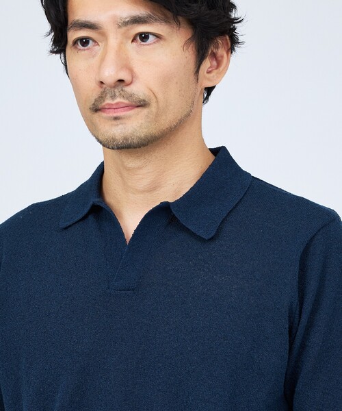 ABAHOUSE GRAY(アバハウスグレイ)の「ブークレー スキッパー 半袖ポロシャツ(ポロシャツ・メンズ・ブラウン/ブラック/ライトグレー/ネイビー・50/48/46)」の9枚目の写真
