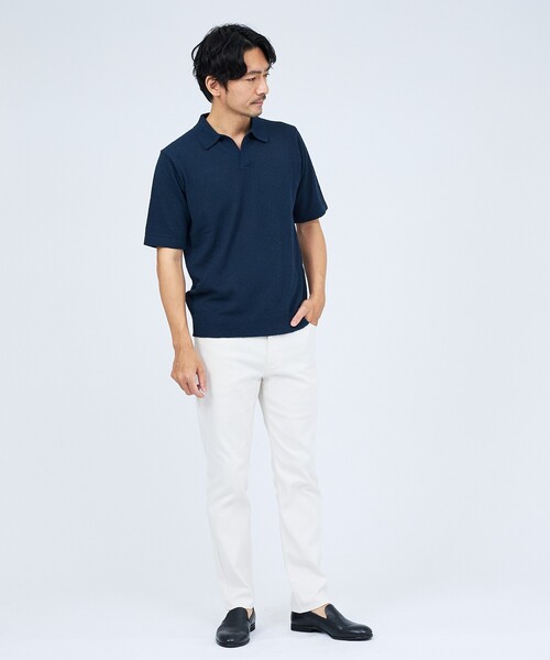 ABAHOUSE GRAY(アバハウスグレイ)の「ブークレー スキッパー 半袖ポロシャツ(ポロシャツ・メンズ・ブラウン/ブラック/ライトグレー/ネイビー・50/48/46)」の8枚目の写真