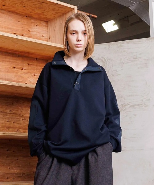 VOAAOV(ヴォアーブ)の「【VOAAOV】STATELESS High Neck Tops(その他トップス・メンズ・チャコールグレー/ネイビー/オリーブ/ブラック・1/2)」の4枚目の写真