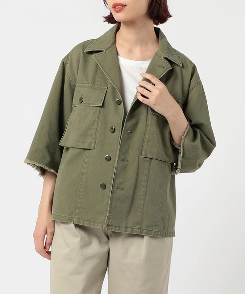 J.B. ATTIRE(ジェイビーアタイア)の「J.B. ATTIRE PARIS UTILITY JACKET(カバーオール・レディース・Olive・1)」の1枚目の写真
