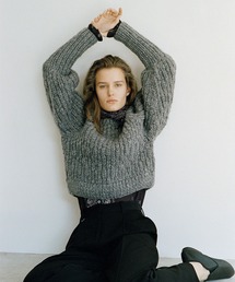 W FACE CHUNKY HAND KNIT CARDIGAN