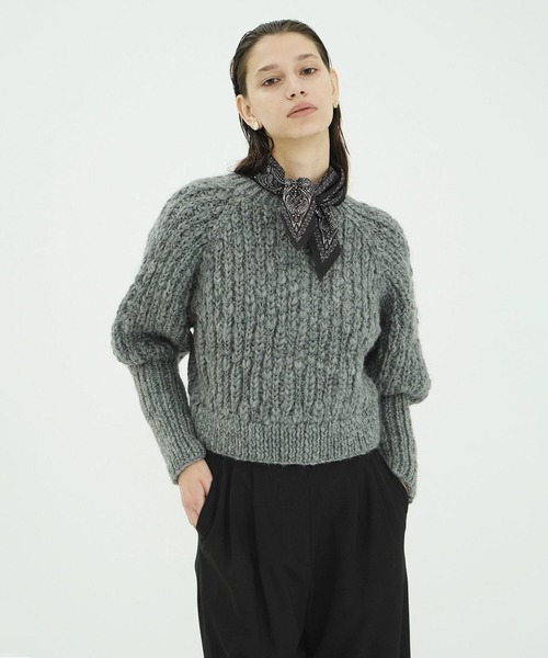 CLANE(クラネ)の「W FACE CHUNKY HAND KNIT CARDIGAN(カーディガン/ボレロ・レディース・グレー/ピンク/アイボリー・F)」の17枚目の写真