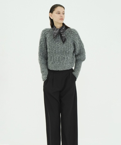 CLANE(クラネ)の「W FACE CHUNKY HAND KNIT CARDIGAN(カーディガン/ボレロ・レディース・グレー/ピンク/アイボリー・F)」の20枚目の写真