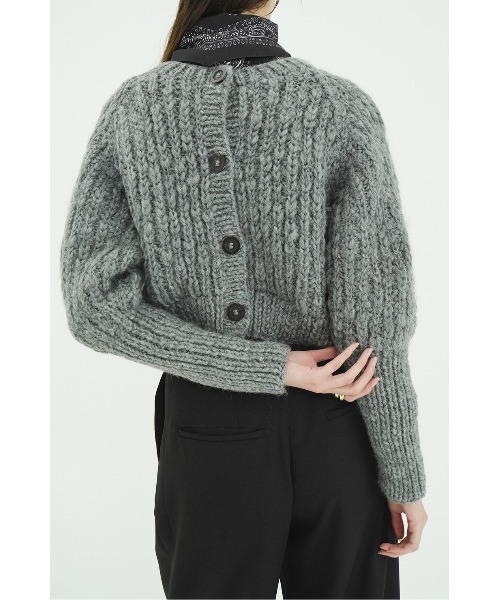 CLANE(クラネ)の「W FACE CHUNKY HAND KNIT CARDIGAN(カーディガン/ボレロ・レディース・グレー/ピンク/アイボリー・F)」の21枚目の写真