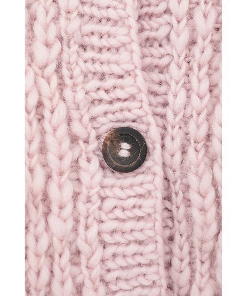 CLANE(クラネ)の「W FACE CHUNKY HAND KNIT CARDIGAN(カーディガン/ボレロ・レディース・グレー/ピンク/アイボリー・F)」の8枚目の写真