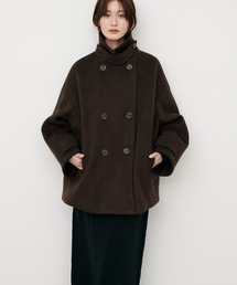LARUTA（ラルータ）の「【LARUTA】ダブル2WAY衿ミドル丈コート（ピーコート）」