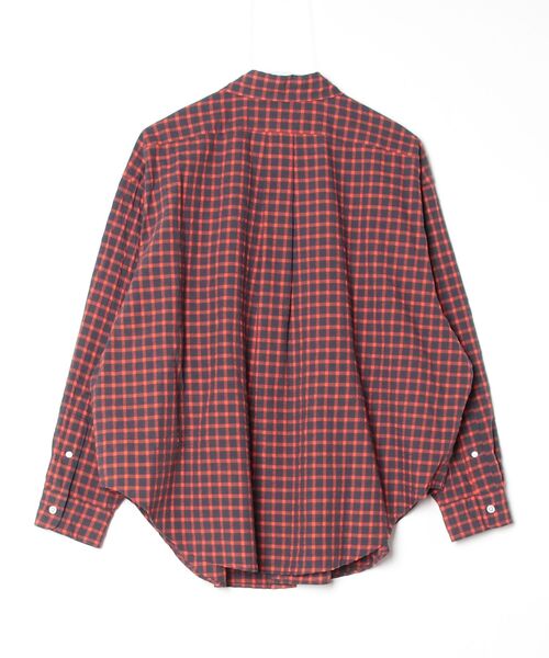 THE SHINZONE（ザ　シンゾーン）の「WASHED CHECKED DADDY SHIRT 26AMSBL02（シャツ/ブラウス・レディース・オレンジ・MEDIUM/SMALL）」の2枚目の写真
