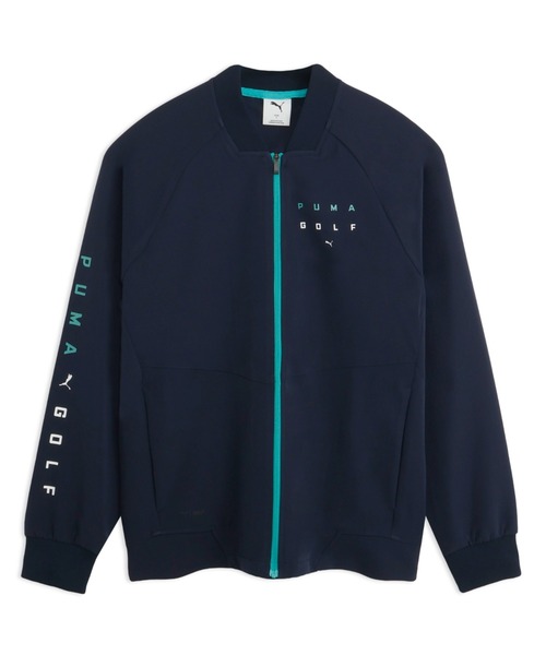 PUMA(プーマ)の「PUMA プーマ メンズ ゴルフ FOG トラック ジャケット(ジャージ・メンズ・ブラック/ダークネイビー・MEDIUM/LARGE/SMALL/XX-LARGE/X-LARGE)」の1枚目の写真