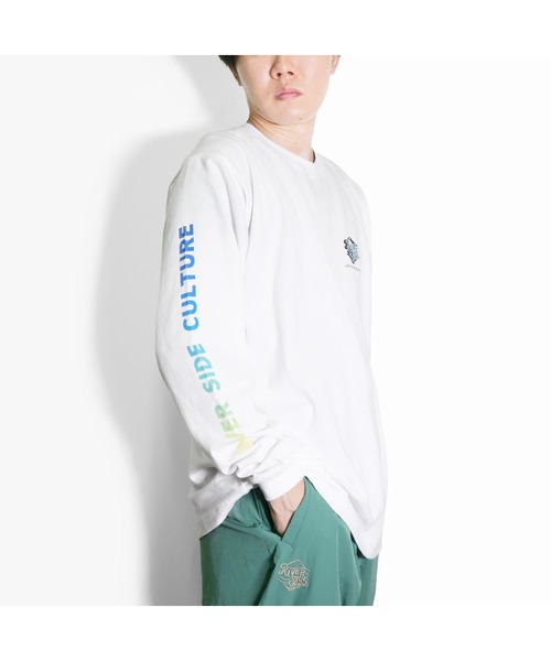 BROTHER MERLE(ブラザー マール)の「RIVER SIDE CULTURE / ARM LOGO LS T-SHIRT(M4)(Tシャツ/カットソー・メンズ・ホワイト/チャコールグレー/グレー・LARGE/MEDIUM/X-LARGE)」の12枚目の写真