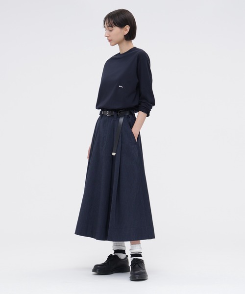 MHL.（エムエイチエル）の「WOOL COTTON TWILL（スカート・レディース・ネイビー/グレー・3/2/1/0）」の7枚目の写真