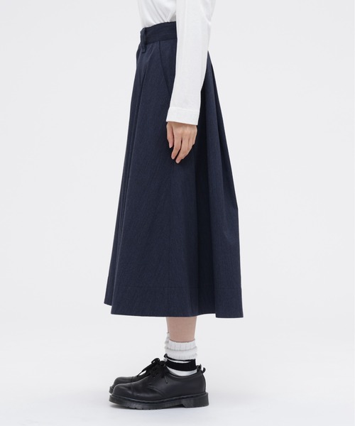 MHL.（エムエイチエル）の「WOOL COTTON TWILL（スカート・レディース・ネイビー/グレー・3/2/1/0）」の8枚目の写真