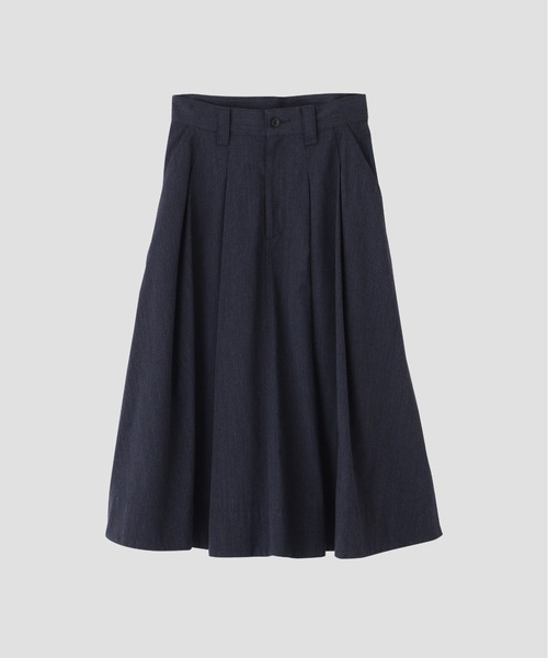 MHL.（エムエイチエル）の「WOOL COTTON TWILL（スカート・レディース・ネイビー/グレー・3/2/1/0）」の9枚目の写真