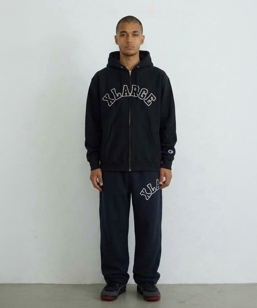 Champion(チャンピオン)の「XLARGE×Champion REVERSE WEAVE SWEAT PANTS(スウェットパンツ・メンズ・ネイビー/アッシュ/ブラウン/ブラック・L/XL/M/S)」の10枚目の写真