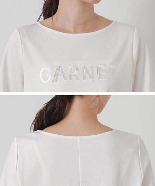 Gready Brilliant（グレディブリリアン）の「ＧＡＲＮＥＴボート７分袖（Tシャツ/カットソー・レディース・チャコールグレー/オフホワイト・38）」の10枚目の写真