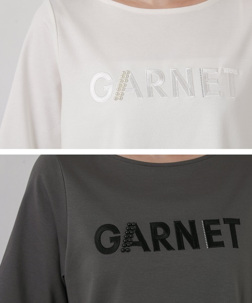 Gready Brilliant（グレディブリリアン）の「ＧＡＲＮＥＴボート７分袖（Tシャツ/カットソー・レディース・チャコールグレー/オフホワイト・38）」の12枚目の写真